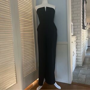 Dessy Collection Classic Strapless Jumpsuit Navy Blue 8